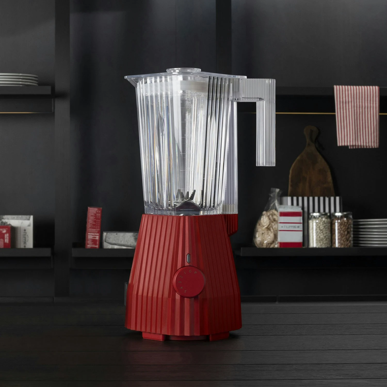 Alessi Plissé Standmixer, Rot – Bild 3