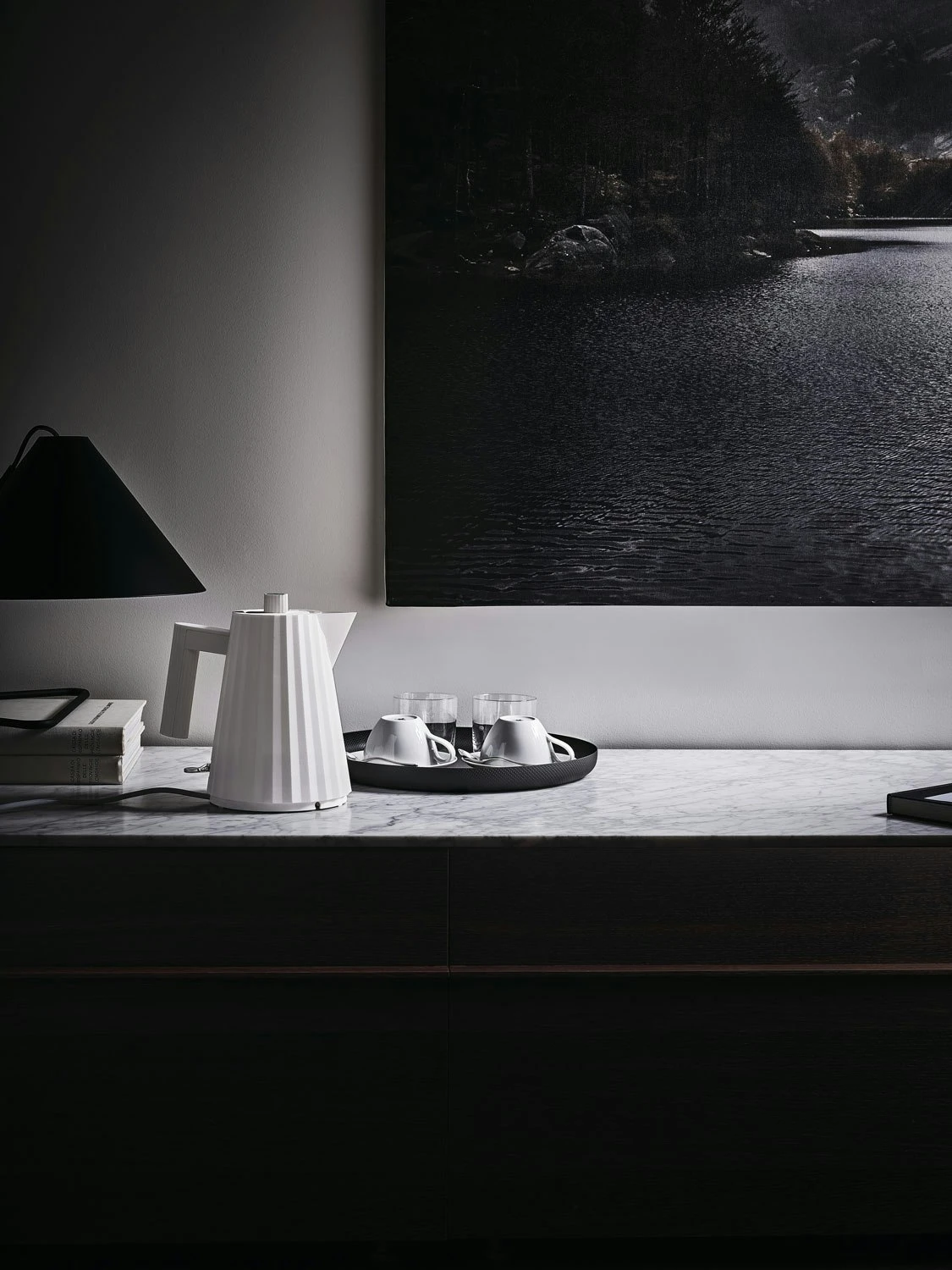 Alessi Plisse Wasserkocher 1 L, Weiß – Bild 3