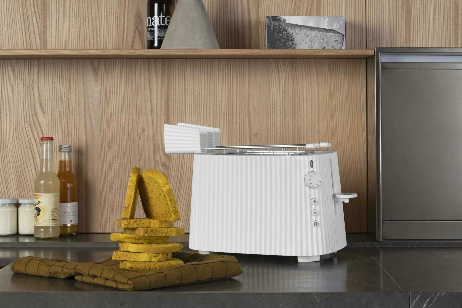 Alessi Plissé Toaster, Weiß – Bild 2