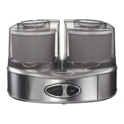 Cuisinart Duo Ice Cream Eisemaschine 2x1 L, Stahlgrau