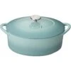 Denby Pavilion Gusseisentopf Oval Ø28 Cm, Hellblau