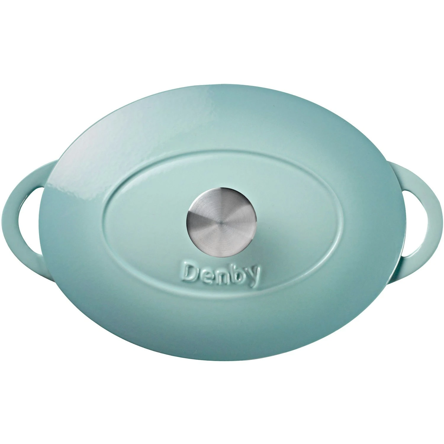 Denby Pavilion Gusseisentopf Oval Ø28 Cm, Hellblau – Bild 3