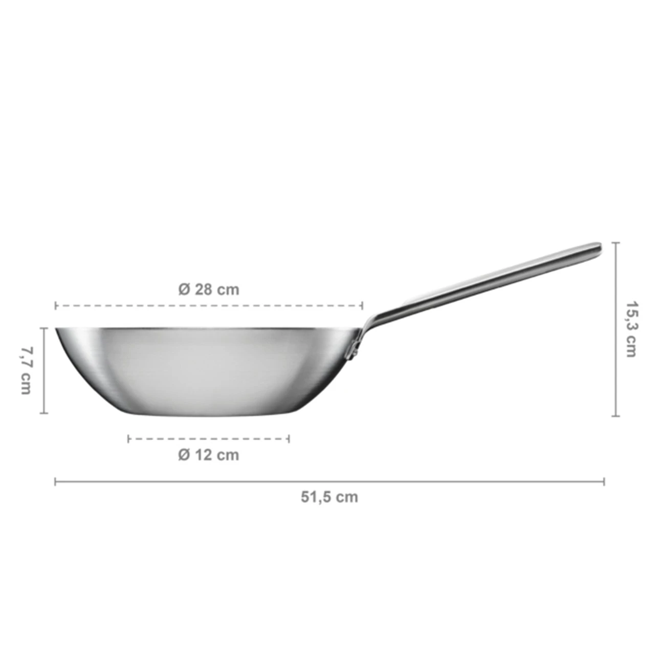 Fiskars Norden Wok Pan Uncoated Stainless Steel, 28 Cm – Bild 2