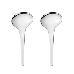 Georg Jensen Bloom Servierlöffel, Edelstahl Set 2er-Pack