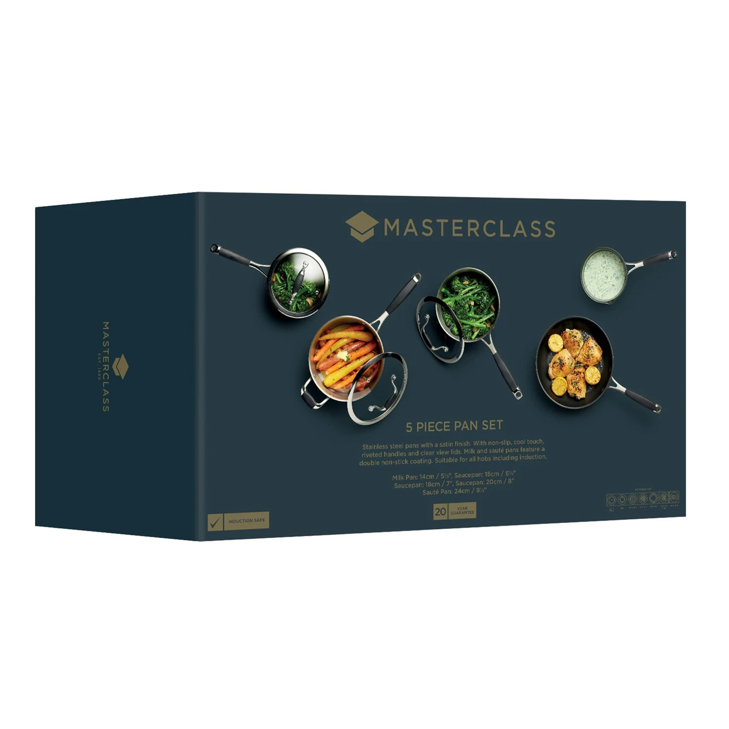 Kitchen Craft Master Class Topf- Und Pfannenset, 5-tlg. – Bild 2