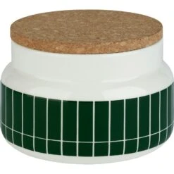 Marimekko Tiiliskivi Dose 70 Cl, Weiß / Dunkelgrün