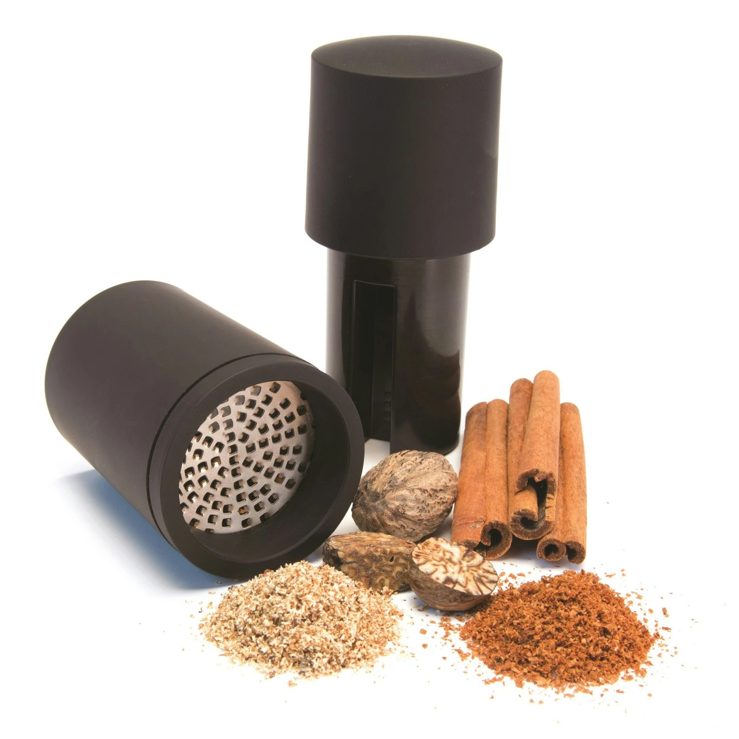 Microplane Kräutermühle Für Muskatnüsse Und Zimt, Schwarz – Bild 4