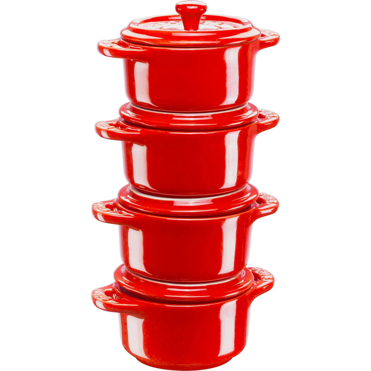 Staub Topfset Mini Ø10 4-er Set, Cherry Red