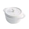 Staub Round Ceramic Casserole 20 Cl, White