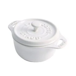 Staub Round Ceramic Casserole 20 Cl, White