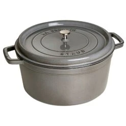 Staub Round Cocotte 34 Cm 12,6 L, Grey