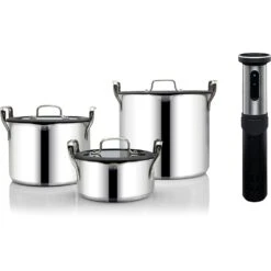 Wilfa Sous Vide SVS-1200S Einhängethermostat + Stapelbar Topfset