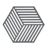 Zone Denmark Hexagon Untersetzer, Grau