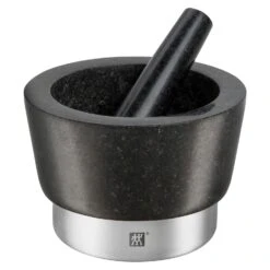 Zwilling Spices Mortar With Pestle, Black/Silver